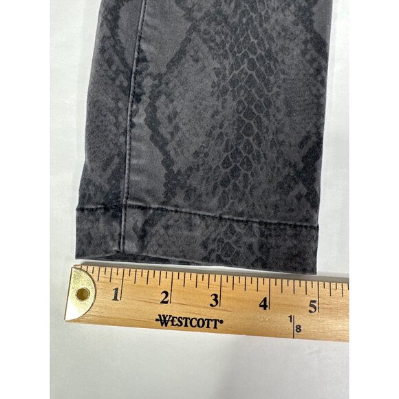 NYDJ Ami Skinny Snake Print Jeans Size 6 Lift Tuck Technology Gray Stretchy - Picture 9 of 9